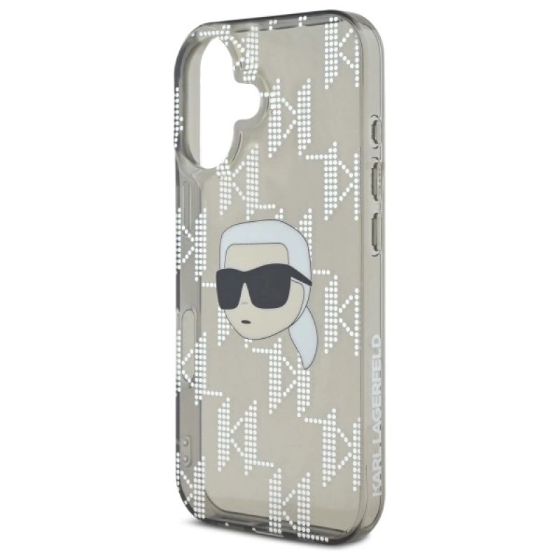 6. Etui Karl Lagerfeld IML Karl Head Electroplated na iPhone 16 - czarne