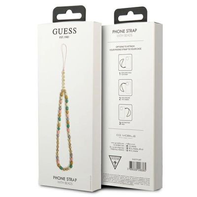 3. Zawieszka Guess Heishi Beads - różowa