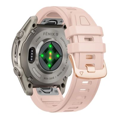 2. Pasek Tech-Protect Silicone na Garmin Fenix 5S / 5S Plus / 6S / 6S Pro / 7S / 8 / 9 / 9 Pro (43 mm) - różowy