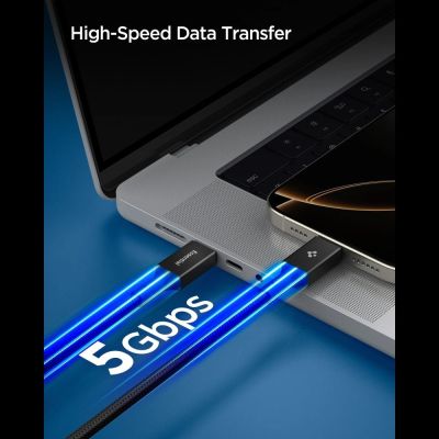 6. Kabel Spigen Essential EB10015CC USB-C / USB-C 100W 150cm - czarny