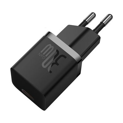 4. Ładowarka sieciowa Baseus GaN5 30W z kablem 100W USB-C do USB-C - czarna