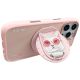 4. Etui Nimmy Glasses Cool Cat MagSafe na iPhone 16 Pro - różowe