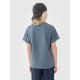 2. T-shirt oversize gładki chłopięcy 4F 4FJWSS25TTSHM2324-46S