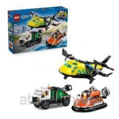 25. LEGO City 60505 Samolot, wóz serwisowy i poduszkowiec