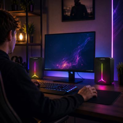 10. ESPERANZA GŁOŚNIKI 2.0 USB LED RAINBOW FREVO EGS105