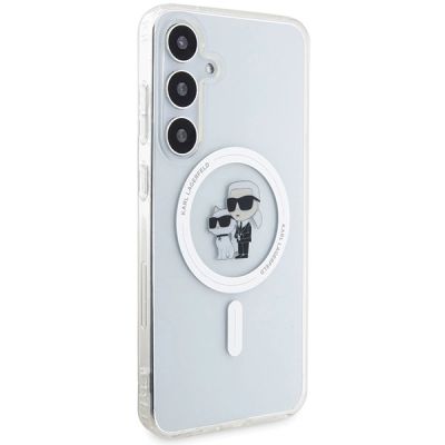 4. Etui Karl Lagerfeld IML Karl&Choupette MagSafe na Samsung Galaxy S24 - przezroczyste