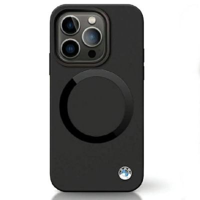 9. Etui BMW Signature Liquid Silicone MagSafe na iPhone 14 Pro - czarne