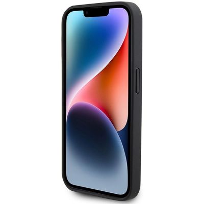 5. Etui Mercedes AMG Leather Debossed Lines  naiPhone 15 Pro Max - czarne