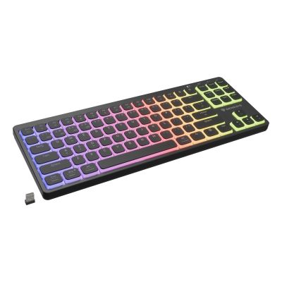 2. GENESIS Thor 430 TKL Wireless klawiatura Gaming USB + RF Wireless + Bluetooth QWERTY US English Czarny