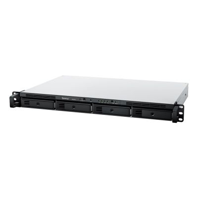 2. NAS Synology RS422+; 1U RACK; 4x (3.5" SATA HDD/2.5" SATA SSD); AMD Ryzen R1600; 2 GB DDR4 ECC, 2x 1GbE RJ-45