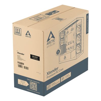 10. Obudowa Arctic Xtender Schwarz Glasfenster ohne GPU mount