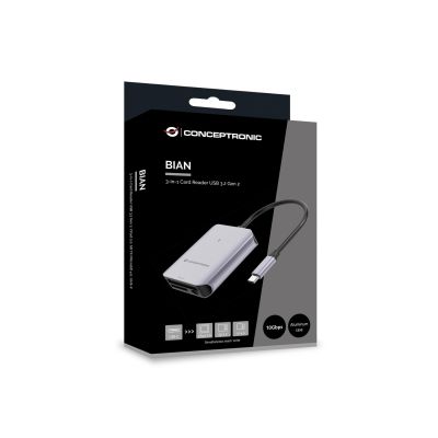 5. Conceptronic BIAN09G czytnik kart USB 3.2 Gen 2 Type-C Szary