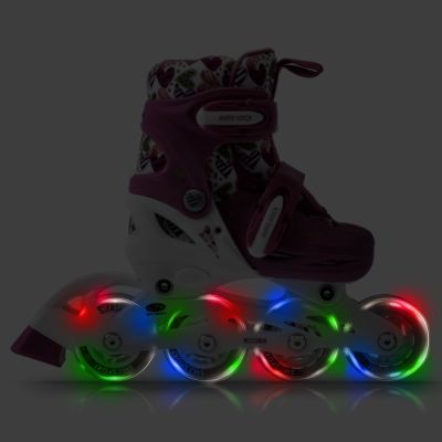 9. Wrotki-rolki-łyżwy regulowane Smj sport Combo Hearts 3w1 Led Jr HS-TNK-000011510