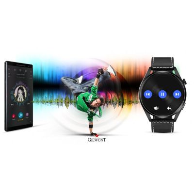 12. Smartwatch GIEWONT Vertex SmartCall GW450-2 Carbon/Carbon Leather