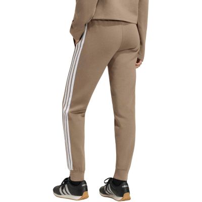 3. Spodnie damskie adidas Essentials 3-Stripes Fleece Slim beżowe KF8317