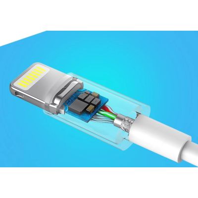 8. Kabel Ugreen US155 20728 USB-A / Lightning MFi 2.4A 1m - biały