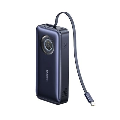 3. Powerbank Baseus EnerCore CR11 20000mAh 100W ze zwijanym kablami USB-C - czarny