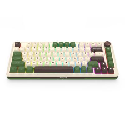 3. REDRAGON K681CGC-RGB-PRO Cyrus klawiatura USB + RF Wireless + Bluetooth Biały, Zielony
