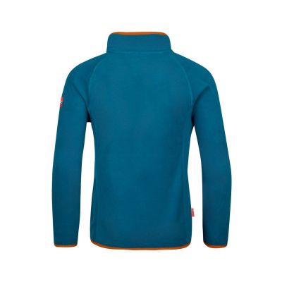 2. Bluza polarowa dziecięca  unisex Trollkids Kids Nordland Half Zip deep lagoon/cinnamon lekka i oddychająca niebieska  (707-178)