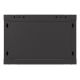 3. Szafa instalacyjna rack wisząca 19" 6U 540x350 czarna drzwi przeszklone LANBERG (Flat Pack)