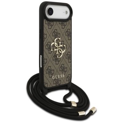 3. Etui Guess 4G Big Logo Cord Stap Crossbody na iPhone 17 Air - brązowe