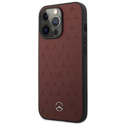 2. Etui Mercedes Leather Stars Pattern na iPhone 13 Pro / iPhone 13 - czerwone