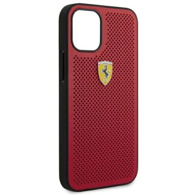 7. Etui Ferrari On Track Perforated na iPhone 12 mini - czerwone