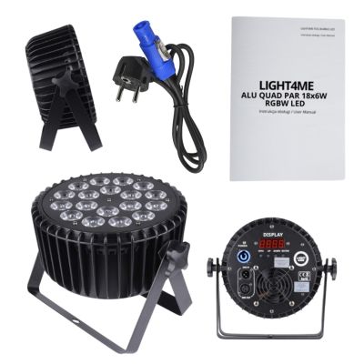 14. LIGHT4ME ALU QUAD PAR 18x6W RGBW - Reflektor sceniczny