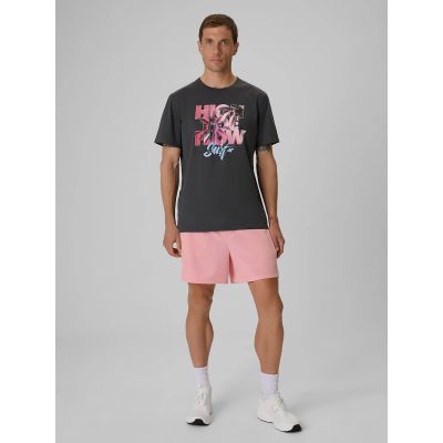 3. T-shirt regular z nadrukiem męsk 4F 4FRSS26TTSHM4292-22S
