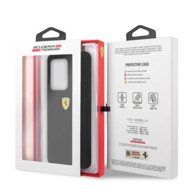 7. Etui Ferrari Silicone na Samsung Galaxy S20 Ultra - czarne