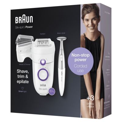 3. Braun Silk-épil 5 825 Power 28 pęset(y) Biały, Fioletowy