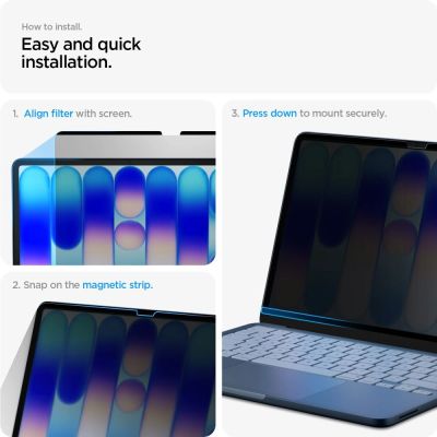 9. Folia prywatyzująca Spigen SafeView na MacBook Neo 13" 2026