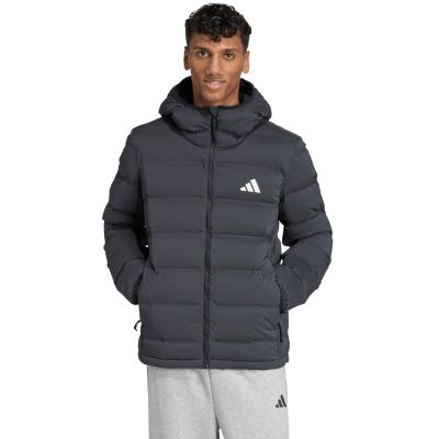 Kurtka męska adidas Helionic Climawarm Stretch Hooded Down czarna JN2114
