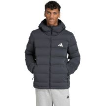 Kurtka męska adidas Helionic Climawarm Stretch Hooded Down czarna JN2114