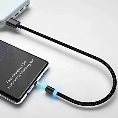 7. Wtyczka końcówka do kabla magnetycznego Lightning srebrny