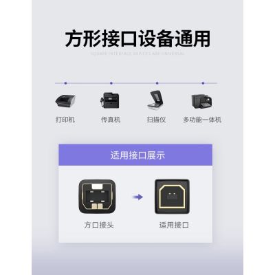 6. Ugreen kabel USB Typ B do drukarki (męski) - USB 2.0 (męski) 480 Mbps 1 m czarny (US135 20846)