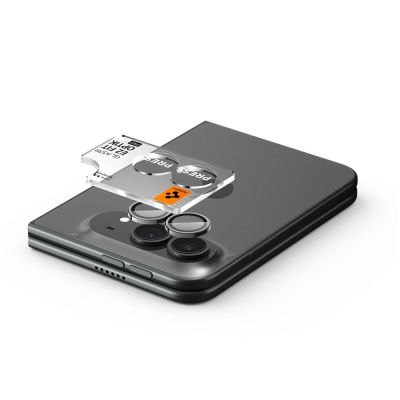 5. Szkło hartowane na aprat Spigen Optik Pro Glas.tR EZ Fit 2-Pack na iPhone Duo - białe