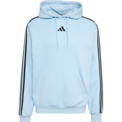 2. Bluza męska adidas Essentials 3-Stripes Fleece Hoodie błękitna KY4170