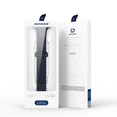 9. Dux Ducis Strap (Armor Version) pasek Apple Watch Ultra, SE, 9, 8, 7, 6, 5, 4, 3, 2, 1 (49, 45, 44, 42 mm) silikonowa magnetyczna opaska bransoleta niebieski