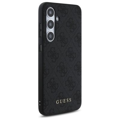 4. Guess GUHCS24FEG4GFGR S24 FE S721         szary/grey hardcase 4G Metal Gold Logo
