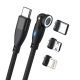 RealPower Magnetic cable 100 Watt,1m,black mit Adaptern