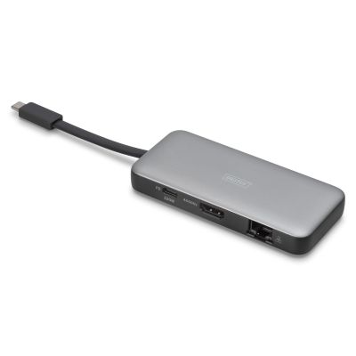 6. Stacja dokująca podróżna USB Typ C 7-portów HDMI 4K/60Hz PD 3.0