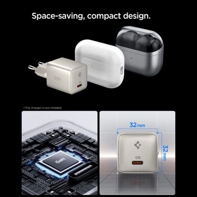 4. Ładowarka sieciowa Spigen Essential EE301EU 1-Port 30W - tytanowa