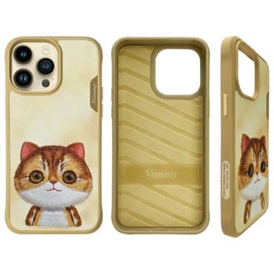 2. Etui Nimmy Big Eyed Pet 2.0 Cat na iPhone 15 Pro - zielone