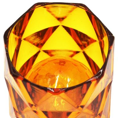 10. MINI LAMPA DEKORACYJNA 6 CM AMBER CIEPŁY BIAŁY 1 LED