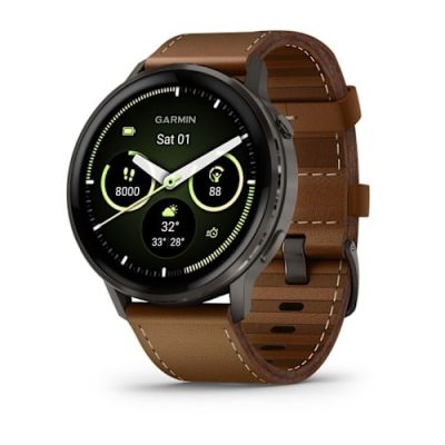 11. Garmin Venu 4 3,56 cm (1.4") AMOLED 45 mm Cyfrowy 454 x 454 px Ekran dotykowy Czarny Wi-Fi GPS