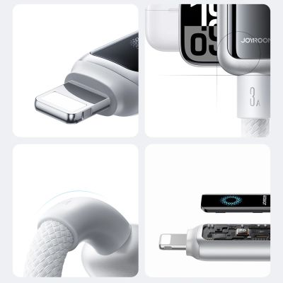 10. Kabel Joyroom S-A55 StarFlight 3A USB-A - Lightning 1,2m - biały