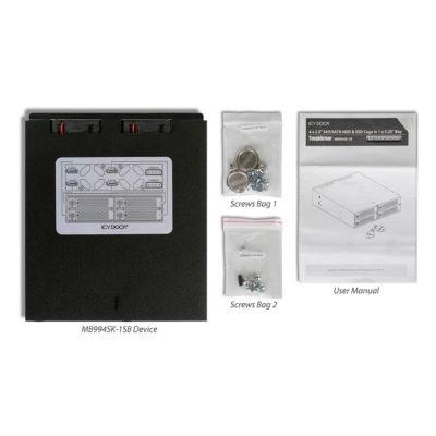 5. Płyta montażowa IcyDock 4x6,3cm SATAI-III/SAS w 1x5,25" HDD/SSD