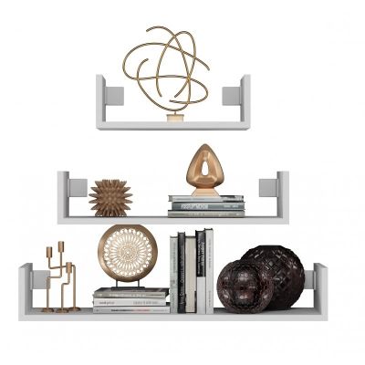 4. Zestaw 3x półka wisząca MOBI 3P 80x20xH14 biel