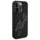 4. Etui Karl Lagerfeld 3D Rubber Signature na iPhone 15 Pro - czarne